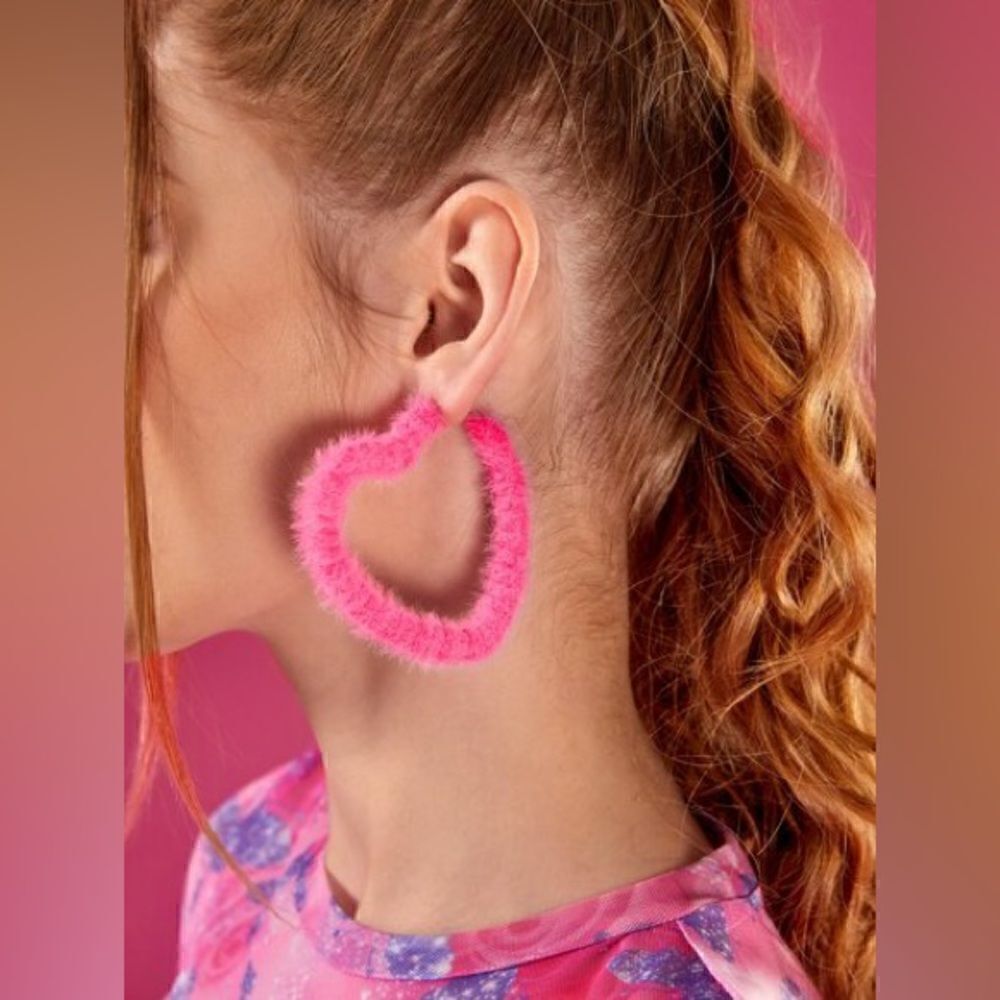 heart hoop earrings N866